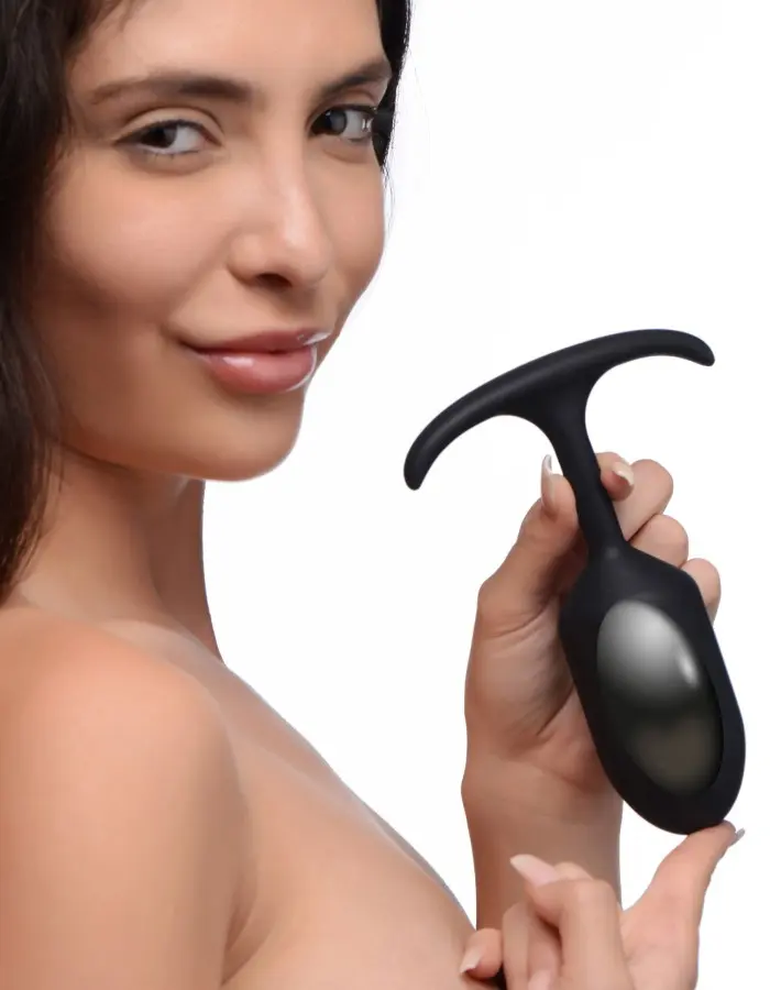 Premium Silicone Weighted Anal Plug - Medium