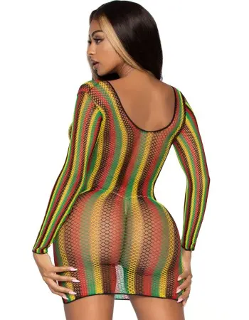 Rasta Net Mini Dress - One Size
