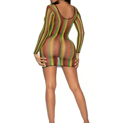 Rasta Net Mini Dress - One Size
