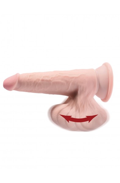 6 Inch Triple Density Cock With Swinging Balls