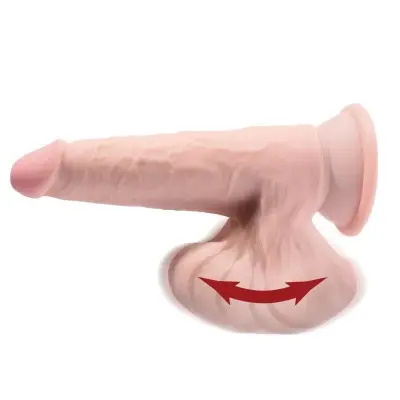6 Inch Triple Density Cock With Swinging Balls