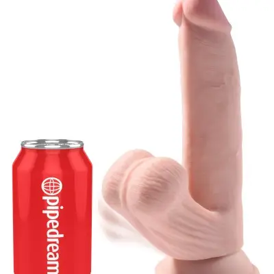 8 Inch Triple Density Cock With Swinging Balls - Light