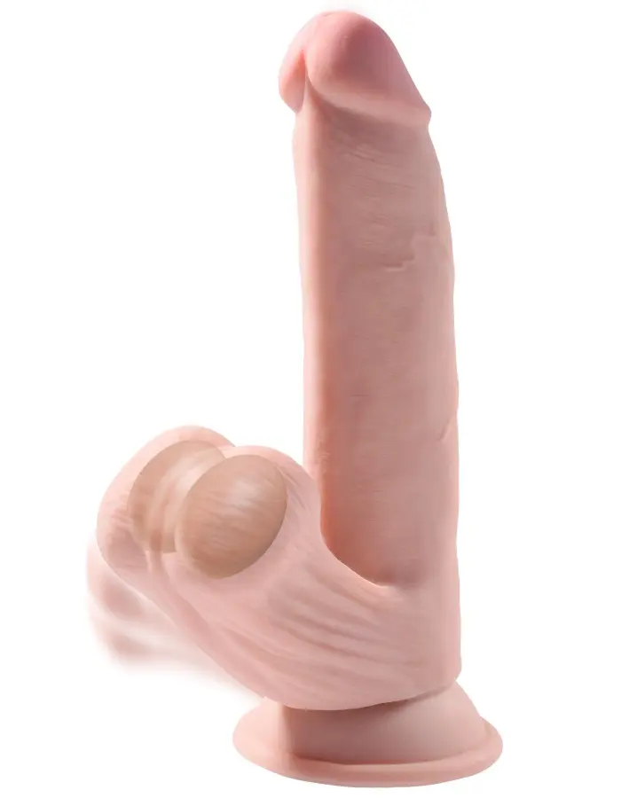 8 Inch Triple Density Cock With Swinging Balls - Light