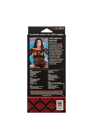 Scandal Plus Size Full Length Lace Body Suit - Plus Size - Black