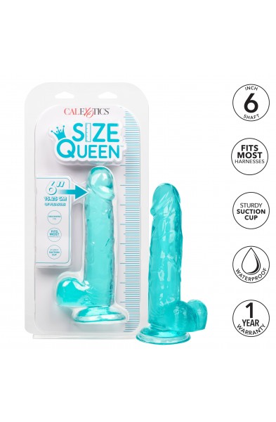 Size Queen 6 Inch - 15.25 Cm - Blue