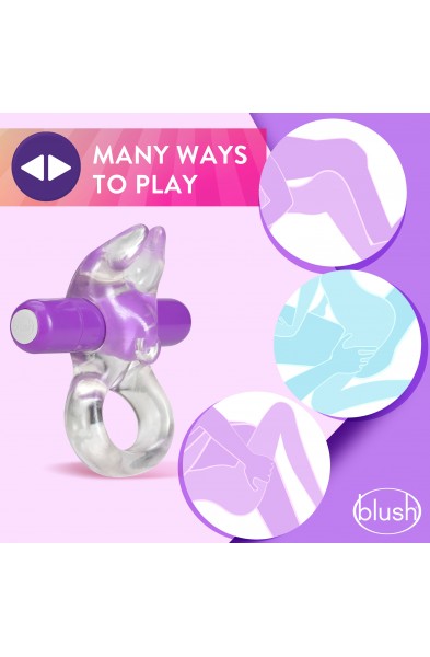 Play With Me  Bull Vibrating C-Ring - Purple