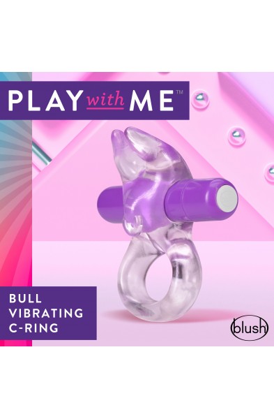 Play With Me  Bull Vibrating C-Ring - Purple