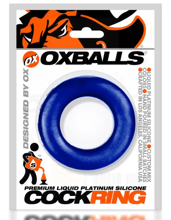 Cock T Comfort Cockring by Atomic Jock Silicone Smoosh - Blueballs