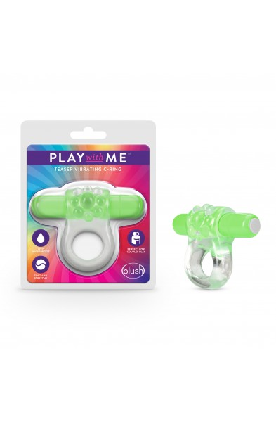 Play With Me  Teaser Vibrating C-Ring   Green