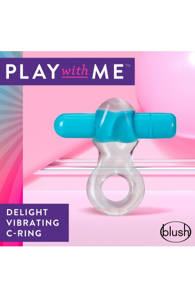 Play With Me  Delight Vibrating C-Ring - Blue