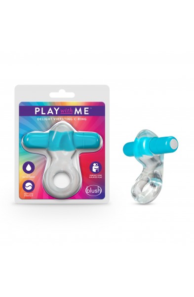 Play With Me  Delight Vibrating C-Ring - Blue