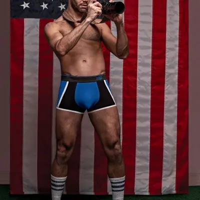 Retro Sport Panel Short - Small - Blue/ Black