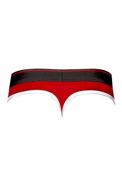 Retro Sport Panel Thong - L/ XL  - Red/ Black