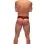 Retro Sport Panel Thong - L/ XL  - Red/ Black