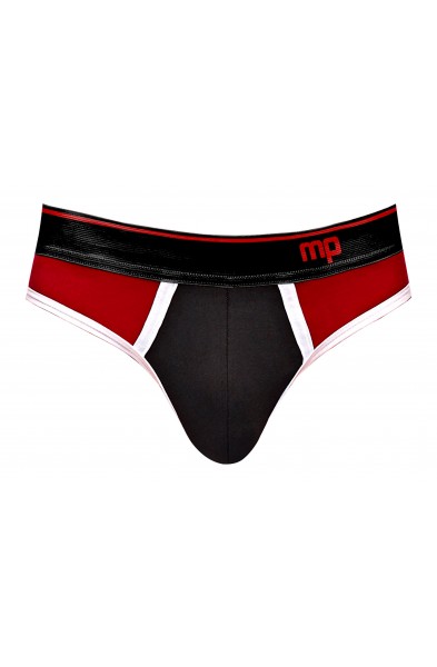 Retro Sport Panel Thong - L/ XL  - Red/ Black