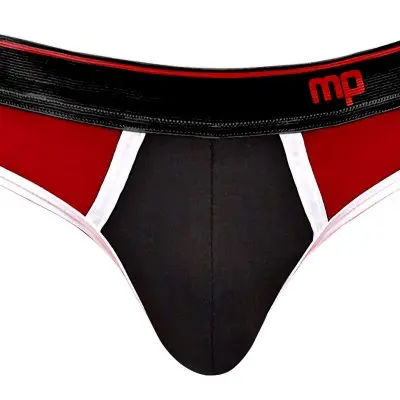 Retro Sport Panel Thong - L/ XL  - Red/ Black