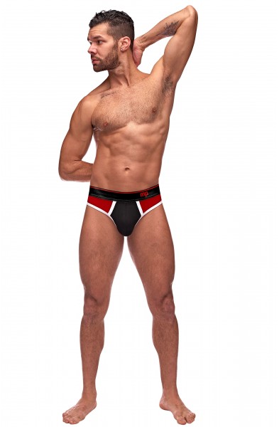 Retro Sport Panel Thong - S/ M - Red/ Black