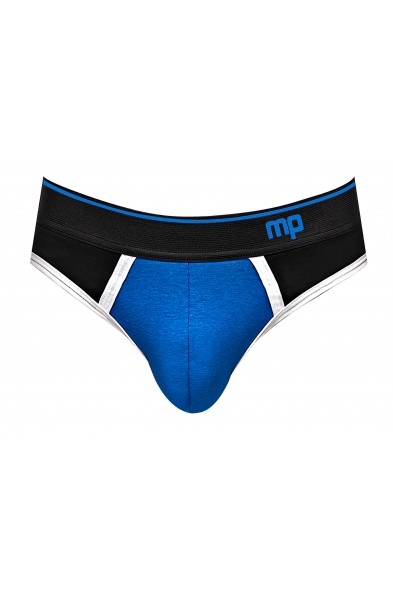 Retro Sport Panel Thong - L/ XL - Black/ Blue