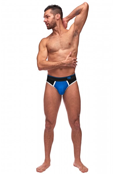 Retro Sport Panel Thong - L/ XL - Black/ Blue