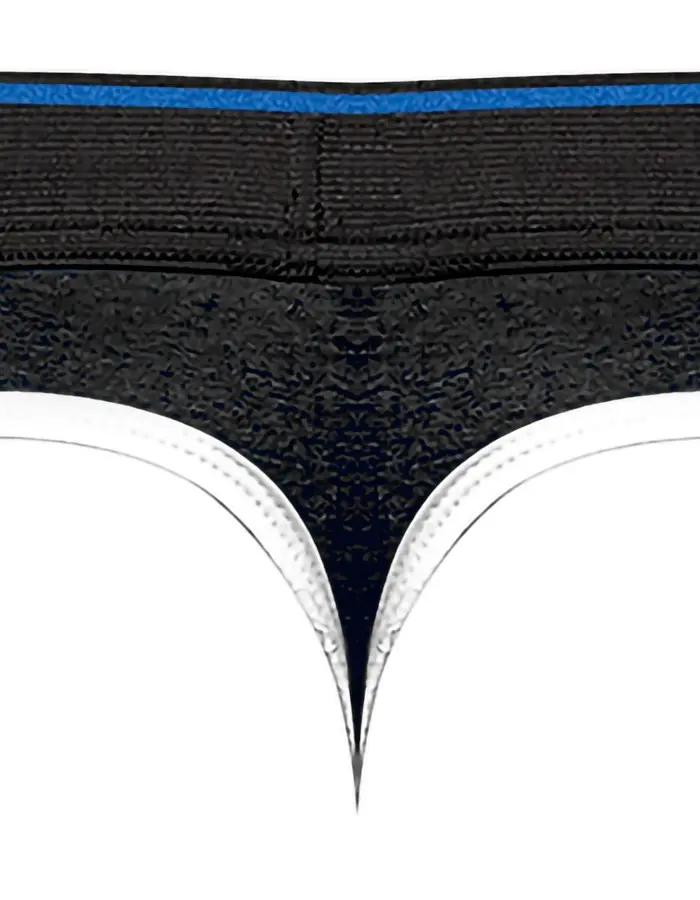 Retro Sport Panel Thong - S/ M - Black/ Blue