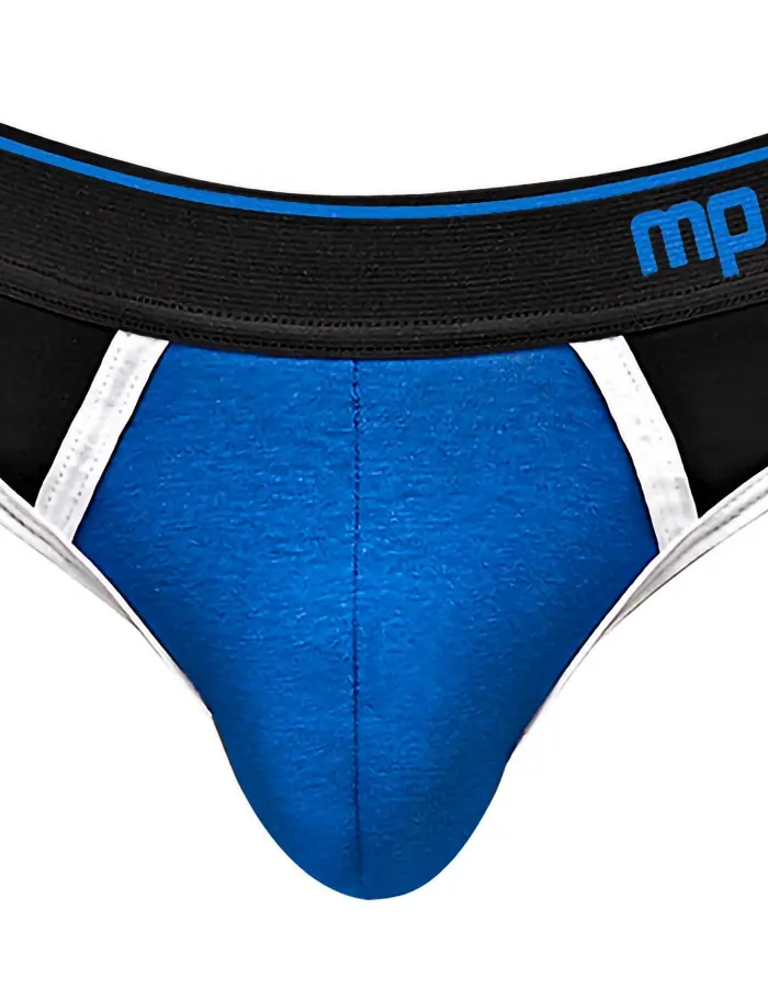 Retro Sport Panel Thong - S/ M - Black/ Blue