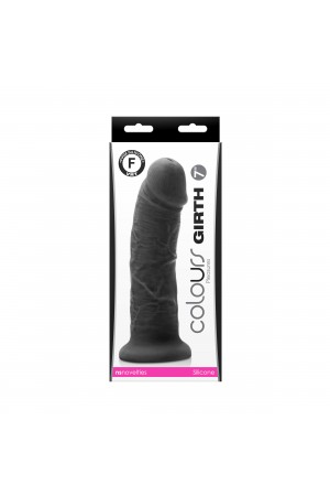 Colours - Girth 7 Inch Dildo - Black