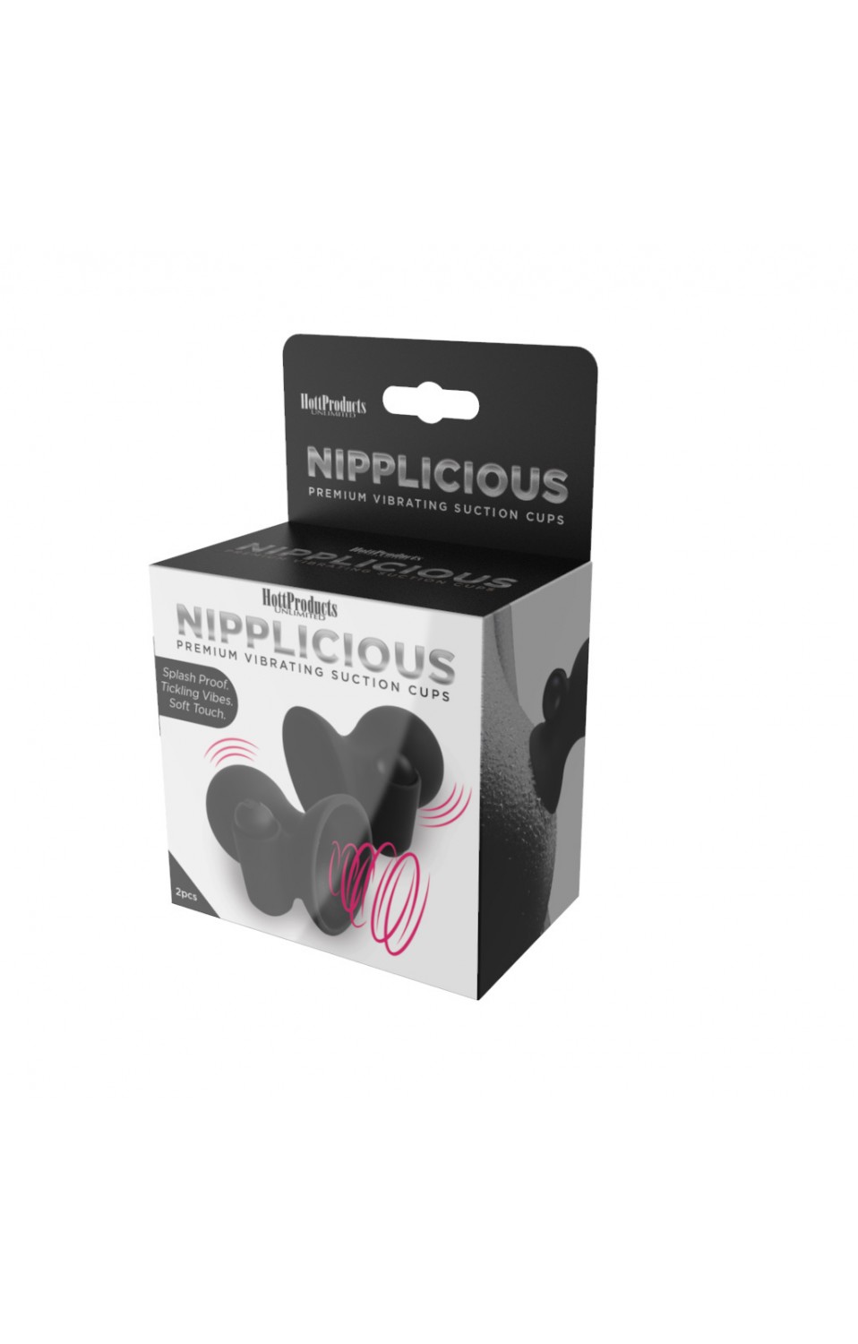 Nipplicious - Vibrating Nipple Suction Cups - Black - HTP3331