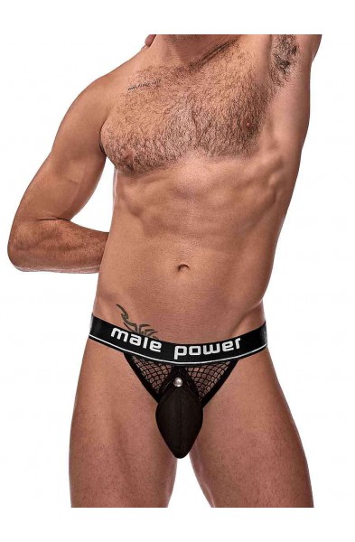 Cock Pit Net Cock Ring Jock - L/ XL - Black