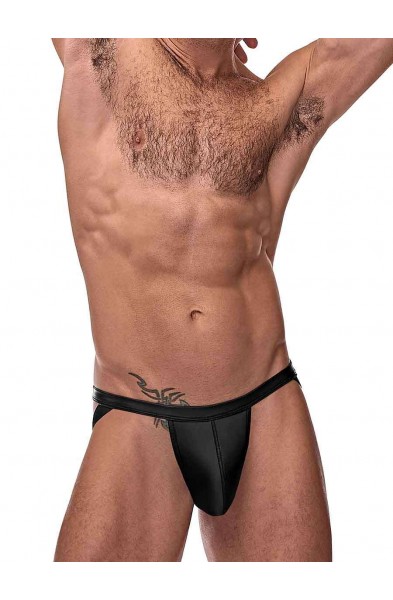 Cage Matte Strappy Ring Jock - L/ XL - Black