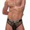 Cock Pit Net Cock Ring Thong - S/ M - Black