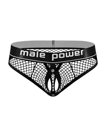 Cock Pit Net Cock Ring Thong - S/ M - Black