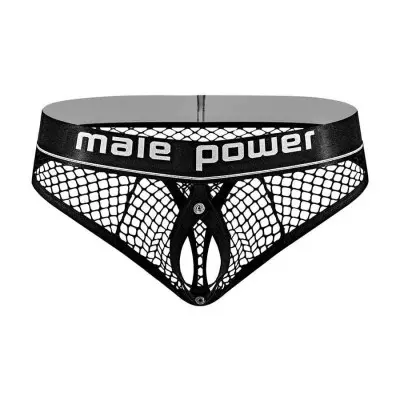 Cock Pit Net Cock Ring Thong - S/ M - Black