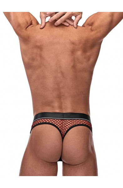 Cock Pit Nte Cock Ring Thong - L/ XL - Burgundy