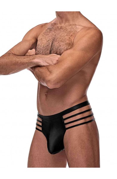 Cage Matte Cage Thong - L/ XL - Black