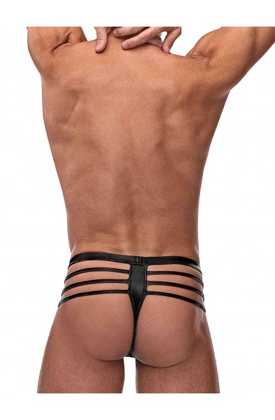 Cage Matte Cage Thong - L/ XL - Black