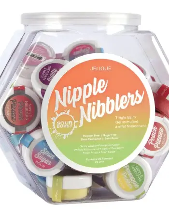 Nipple Nibbler Sour Tingle Balm Assorted - 36 Pc. Bowl - 3g Jar
