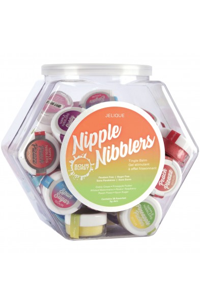 Nipple Nibbler Sour Tingle Balm Assorted - 36 Pc. Bowl - 3g Jar