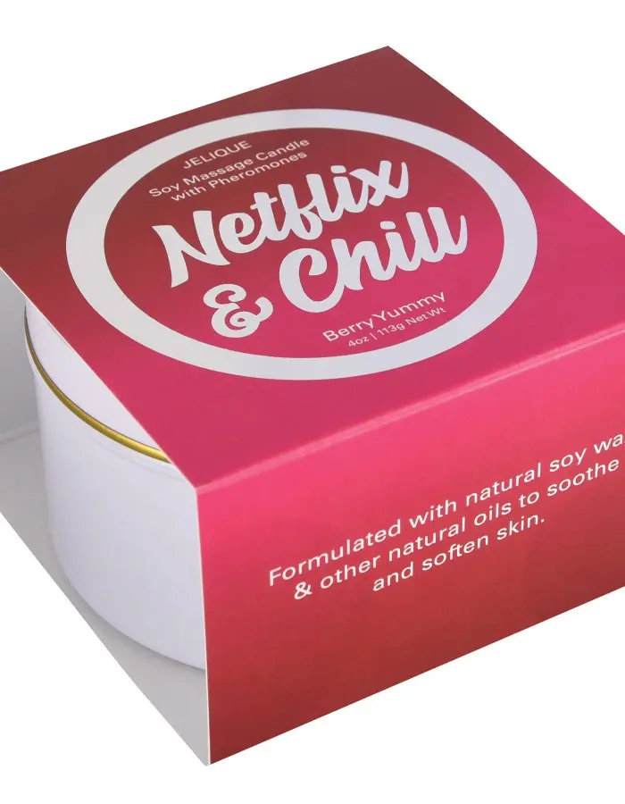 Massage Candle - Netflix and Chill - Berry Yummy - 4 Oz. Jar