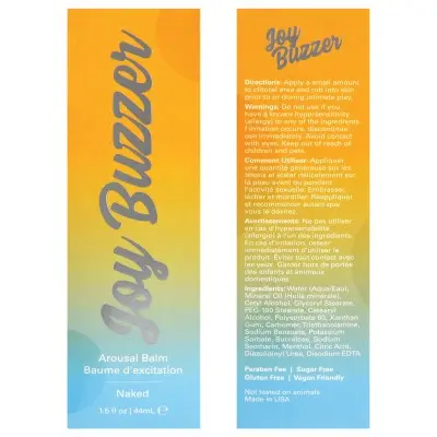 Joy Buzzer - Naked - 1.5 Fl. Oz./ 44ml