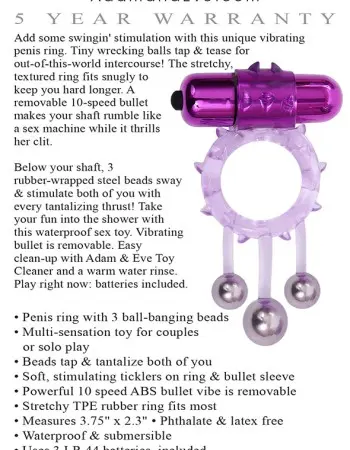 Triple Ball Bangin Vibrating Ring