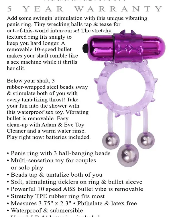 Triple Ball Bangin Vibrating Ring