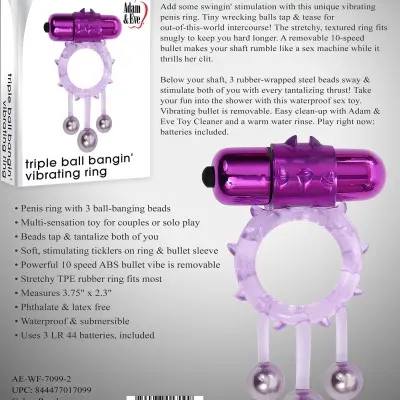 Triple Ball Bangin Vibrating Ring