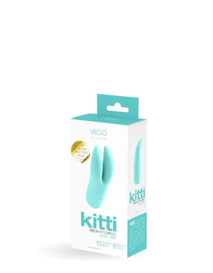 Kitti Rechargeable Dual Vibe - Tease Me Turquoise