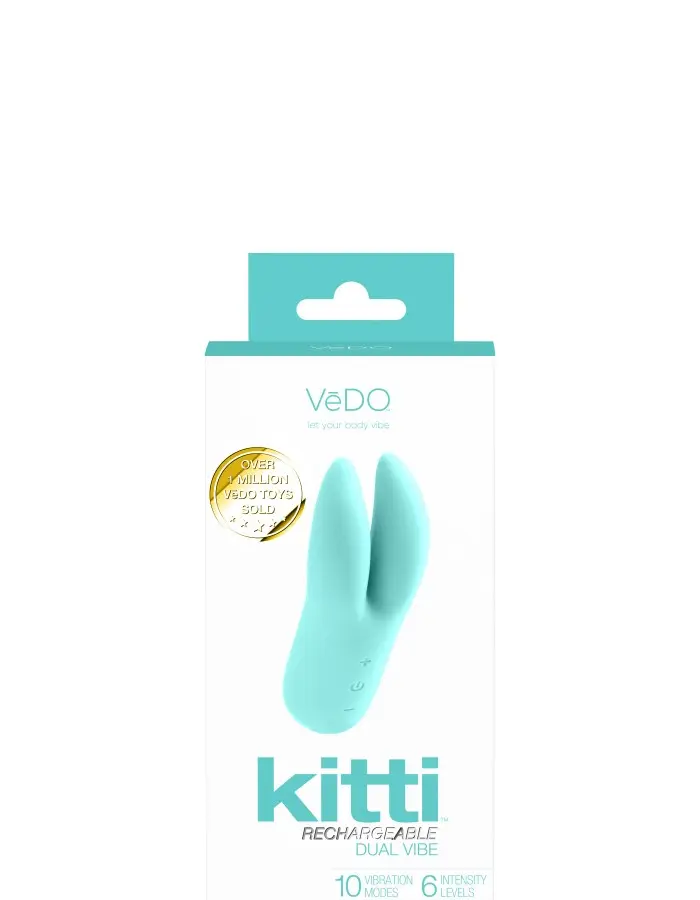 Kitti Rechargeable Dual Vibe - Tease Me Turquoise
