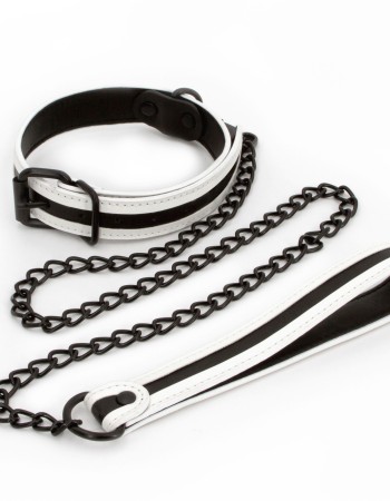 Glo Bondage - Collar and Leash - Green