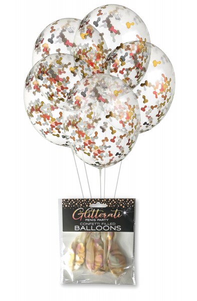 Glitterati Penis Party Confetti Balloon