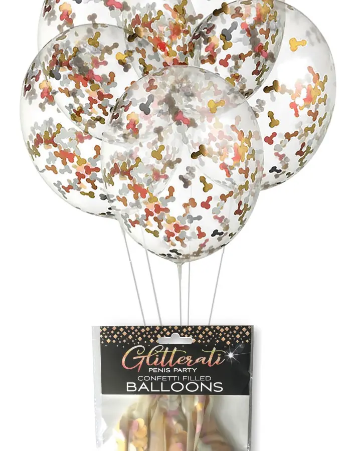 Glitterati Penis Party Confetti Balloon