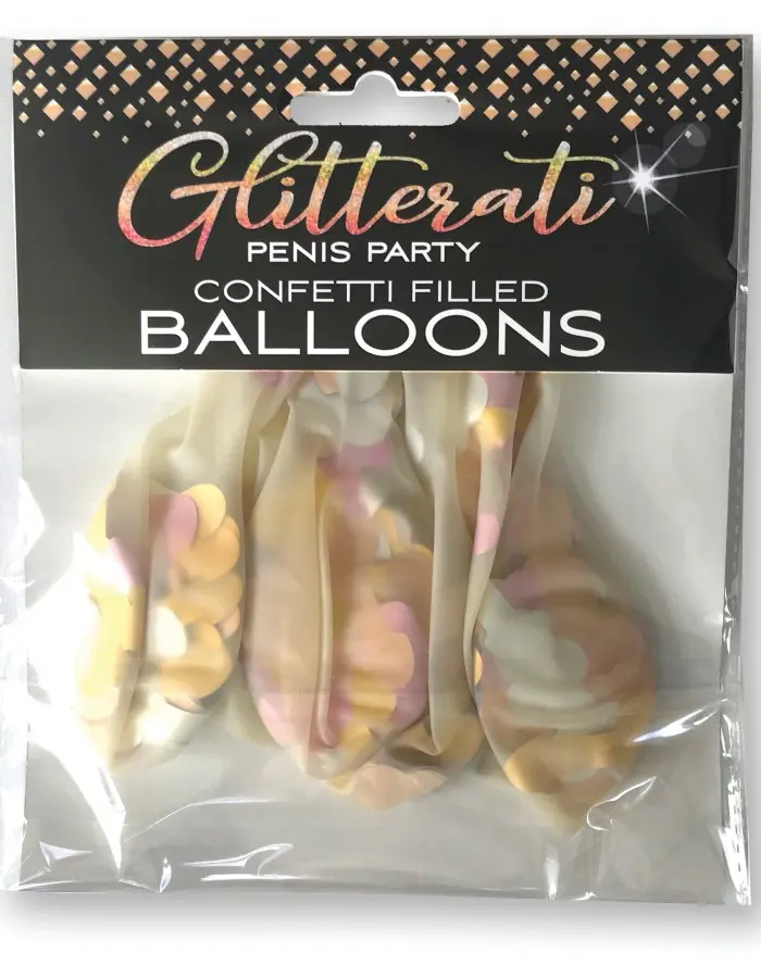 Glitterati Penis Party Confetti Balloon