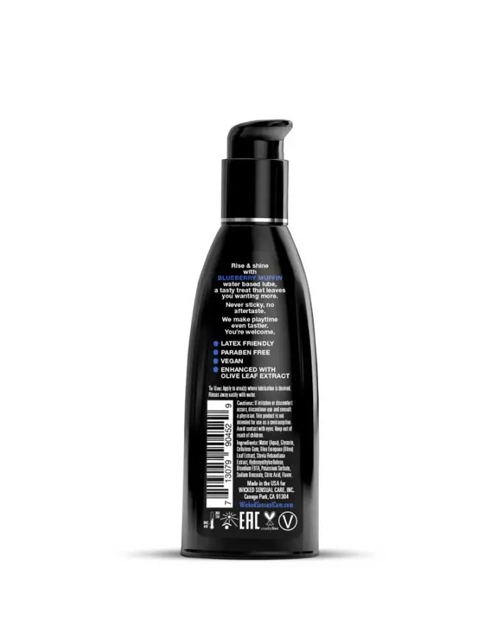 Aqua Blueberry Muffin Flavored Water Based Intimate Lubricant - 2 Fl. Oz.