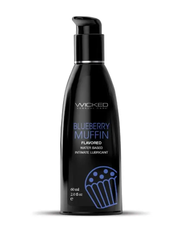 Aqua Blueberry Muffin Flavored Water Based Intimate Lubricant - 2 Fl. Oz.